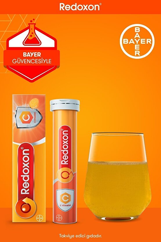 C Vitamini 15 Efervesan Tablet I 1000 Mg C Vitamini Içeren Takviye Edici Gıda