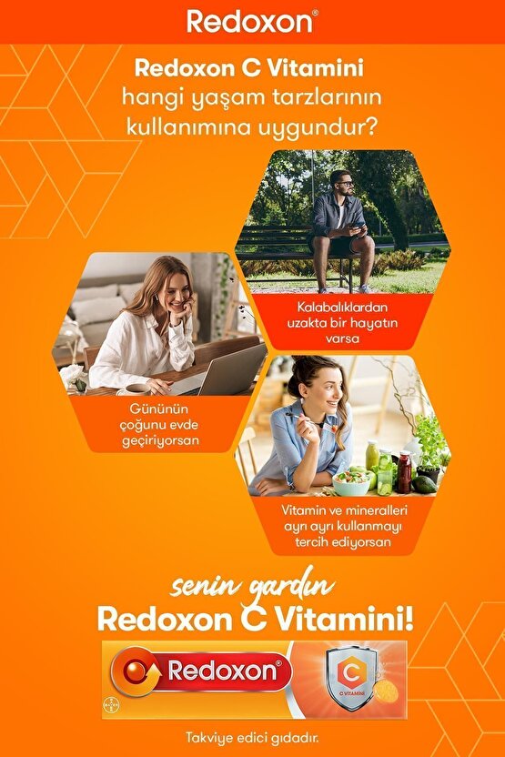 C Vitamini 15 Efervesan Tablet I 1000 Mg C Vitamini Içeren Takviye Edici Gıda