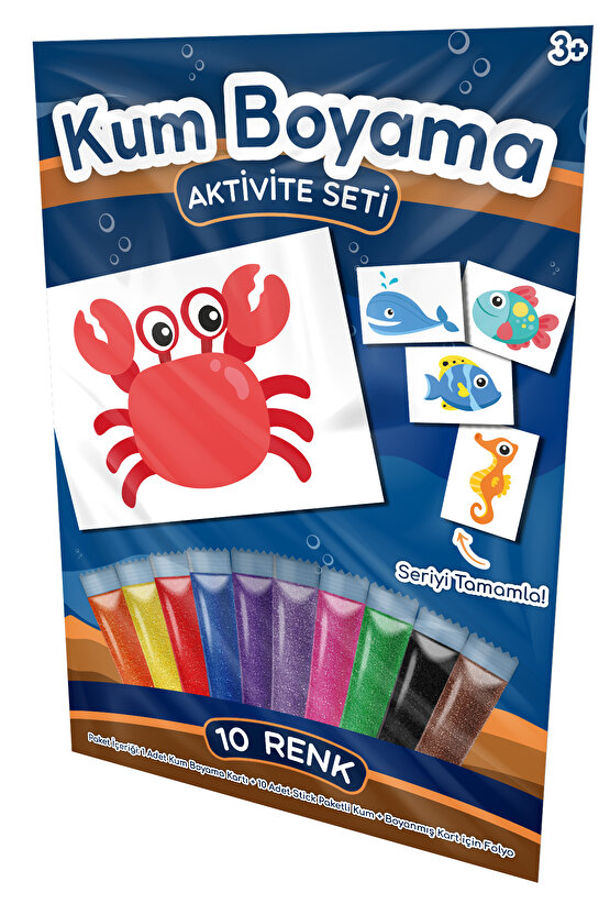 Sevimli Yengeç | Su Altı Dünyası Kum Boyama Aktivite Seti Tekli Paket