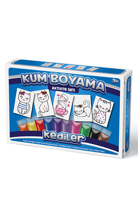 Sevimli Kediler | Kum Boyama Aktivite Seti 5li Paket