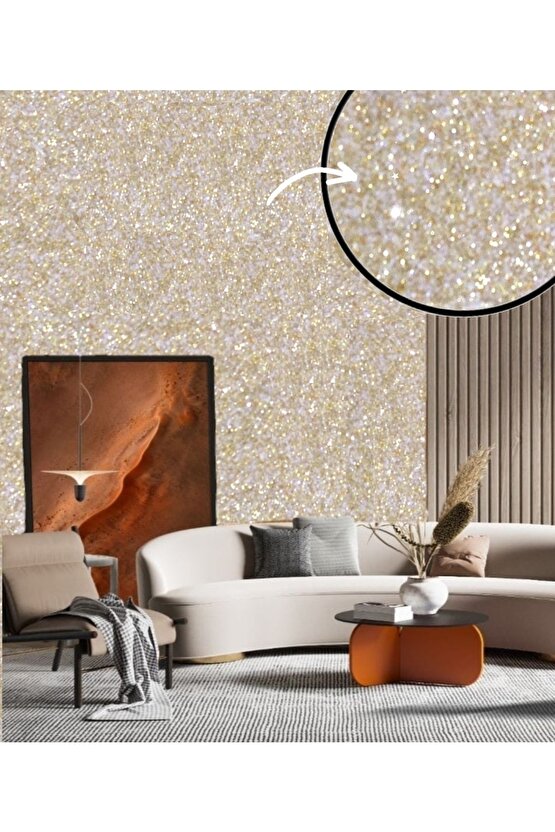 Organik Ipek Dekoratif Yalıtım Sıvası- Parlak Gold - Izo-026 - 4 M2 - Ses & Isı & Nem Yalıtımı