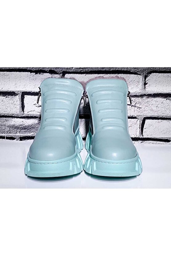 %100 Hakiki Deri Bot İçi Kürk Soguk Geçirmez Kaymaz Taban