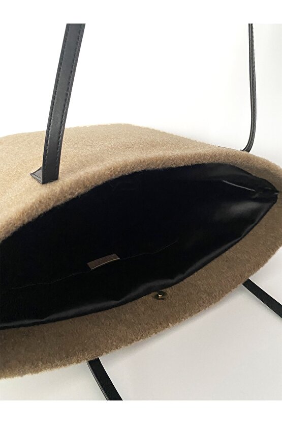 Heybes Kadın Büyük Boy Keçe Kumaş Shopper Tote Omuz Çantası