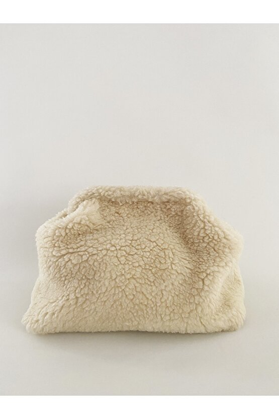 Heybes Kadın Peluş Teddy Clutch Çanta