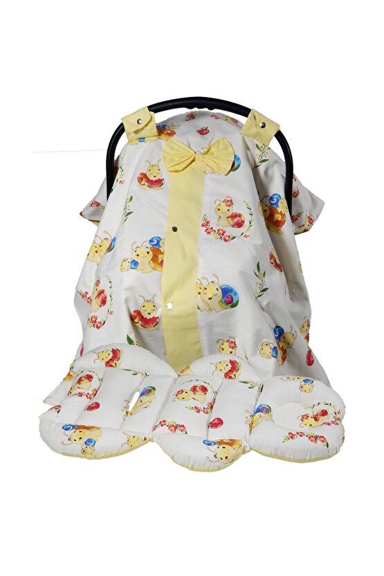 Puset Örtüsü, Puset Çarşafı, Ortopedik Puset Minderi 3 Lü Set BRİMİ COLLECTİON