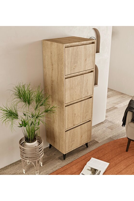 Mely Çok Amaçlı Dolap-Ekmeklik Safir Meşe