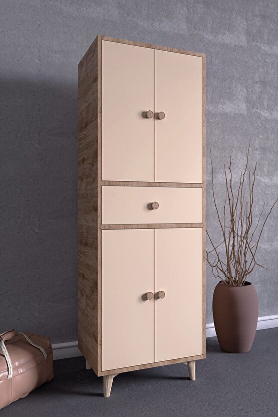 Eva Çok Amaçlı Dolap Safir Meşe-Vizon Bej