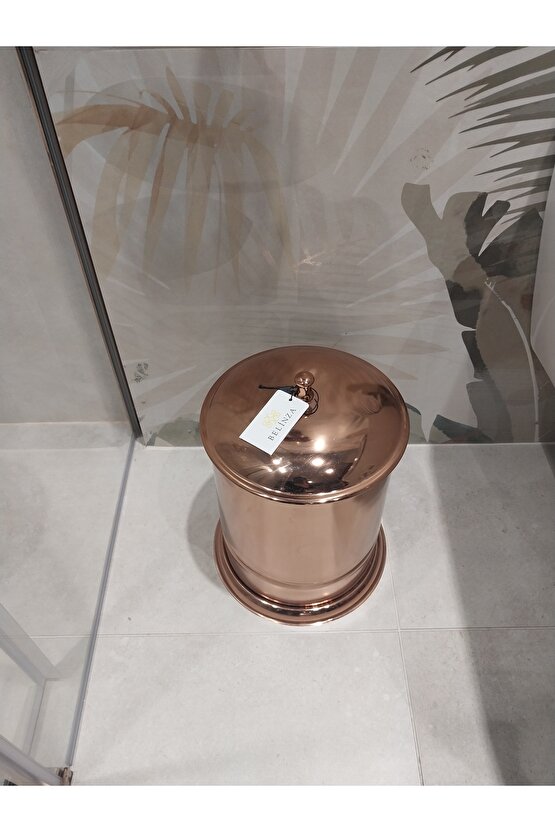 BELİNZA ÇÖP KOVASI KAPAKLI BRONZ 5L