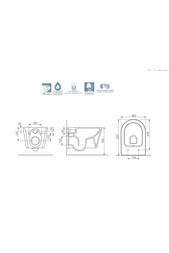 Stella Rim Out Asma Klozet Soft Kapak A121111h