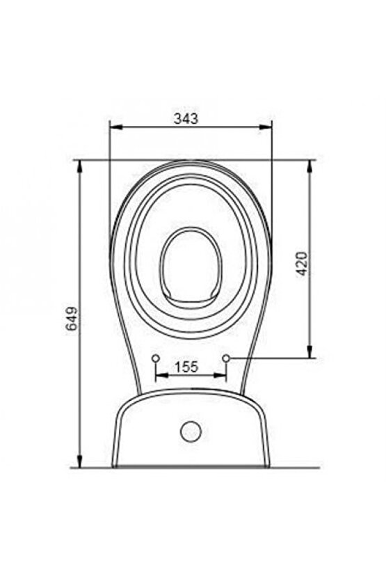 A051001 Natura Alttan Çıkışlı Beyaz Klozet Takımı