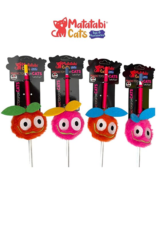 Matatabi Cats CHERY Alüminyum saplı kedi oltası(Matatabi,çıngırak ve özel hışırtı içerir.özel kumaş)