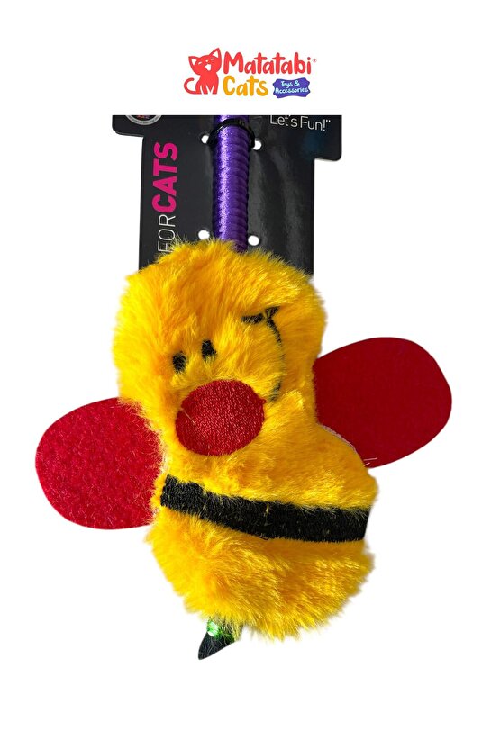 Matatabi Cats ARI Alüminyum saplı kedi oltası(Matatabi,çıngırak ve özel hışırtı içerir.özel kumaş)