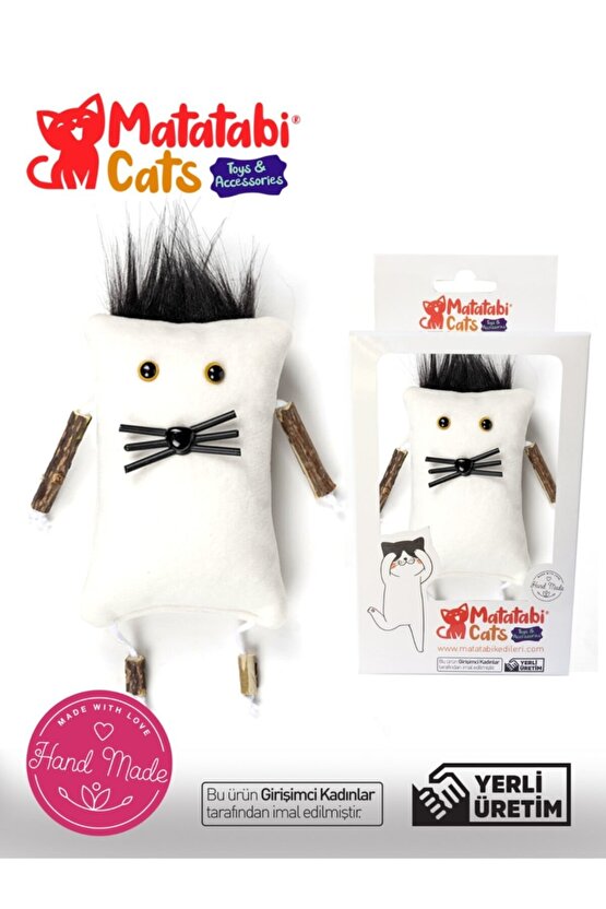 Matatabi Tanışma Seti Doğal Kedi Çiğneme Çubuğu, Kedi oltası, Peluş Sesli Kedi Oyuncak