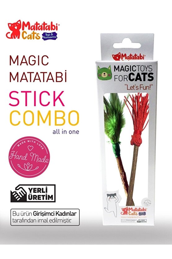 Premium Set Kedi Oltası, Çiğneme Çubuğu, Sesli Peluş Kedi Oyuncağı 4lü Set