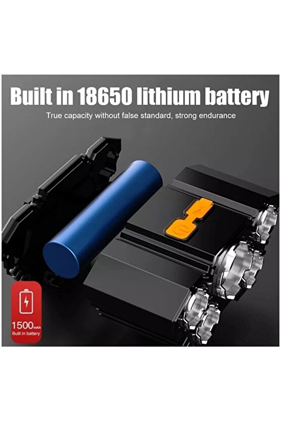 X- Riko 150w Ultra Güçlü Led Şarjlı 5 Led 5x Cree Led Kafa Feneri Avcı Feneri Balıkçı Kamp Feneri