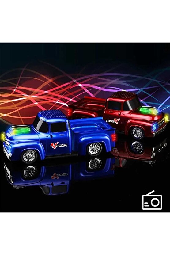 Taşınabilir Kablosuz Bluetoothlu Hoparlör Nostalji Tasarım Müzik Çalar Tf Kart Fmradyousb