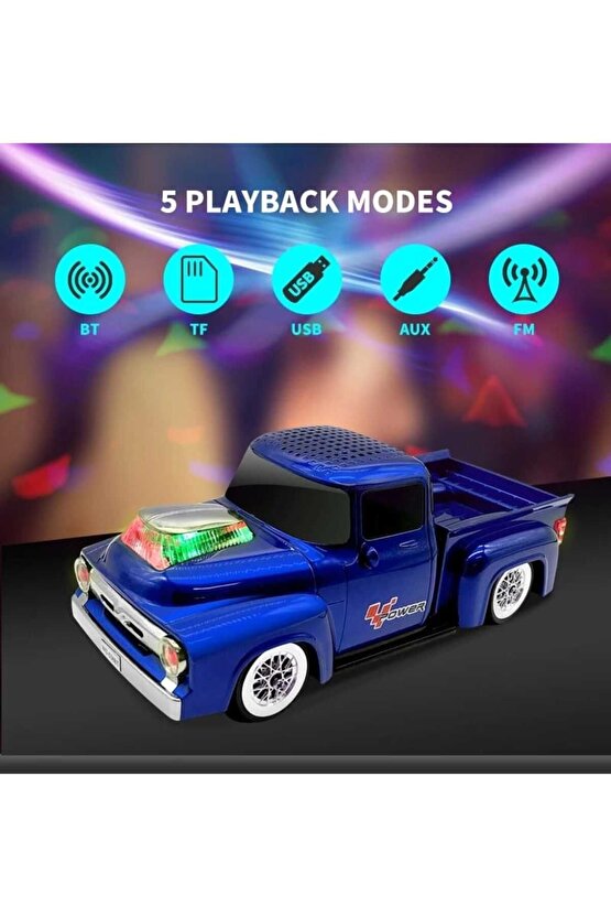 Taşınabilir Kablosuz Bluetoothlu Hoparlör Nostalji Tasarım Müzik Çalar Tf Kart Fmradyousb