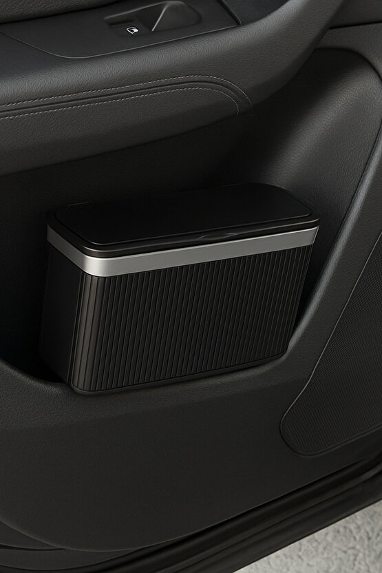 Araba Çöp Kutusu Araç Içi Taşınabilir Kapaklı Mini Çöp Kovası – Kompakt Tasarım