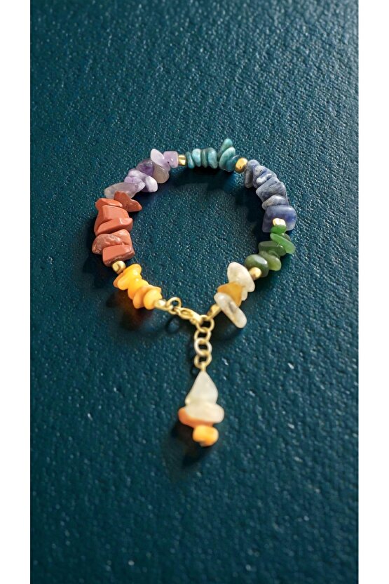 Doğal Taş Çakra Bileklik Celik Aparat