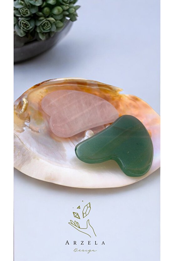 Doğal Taş AVENTURİN TAŞI GUA SHA