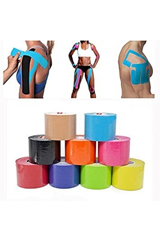 Sport Tape Mor Renk Kinezyo Sporcu Bandı Ağrı Bandı 5 Metre X 5 Cm