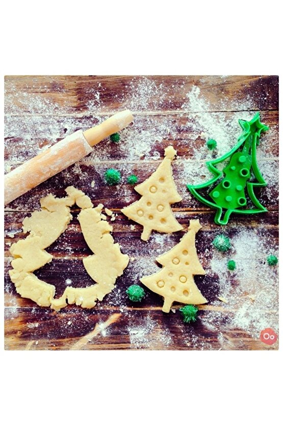 Yılbaşı Noel Kurabiye Kalıbı 5 Li Model