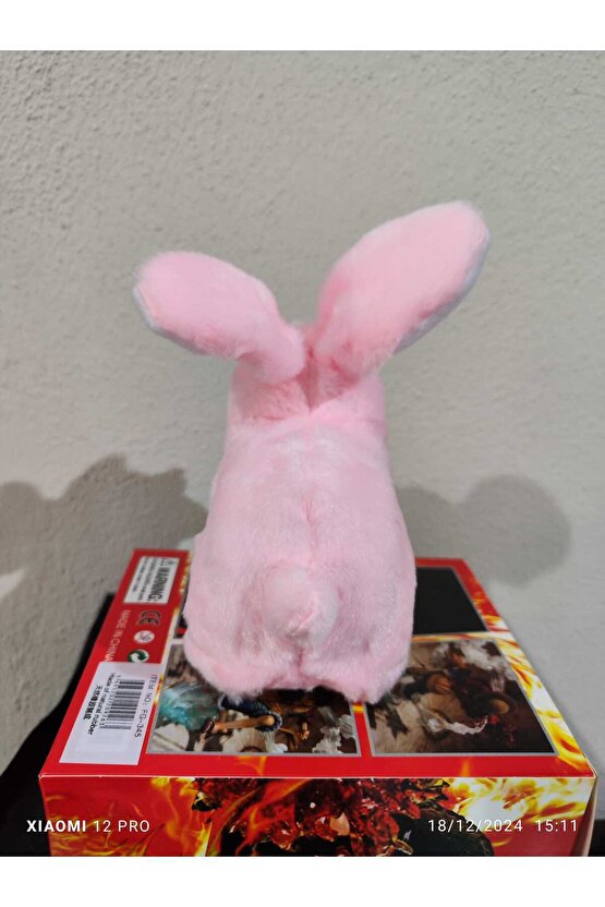 Tivens Elektronik Pilli Sesli Zıplayan Hareketli Havuçlu Peluş Tavşan 18x17 Cm kaliteli ürün