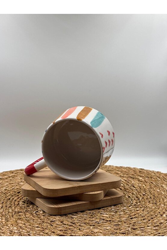 2 Adet El Yapımı Seramik Kupa