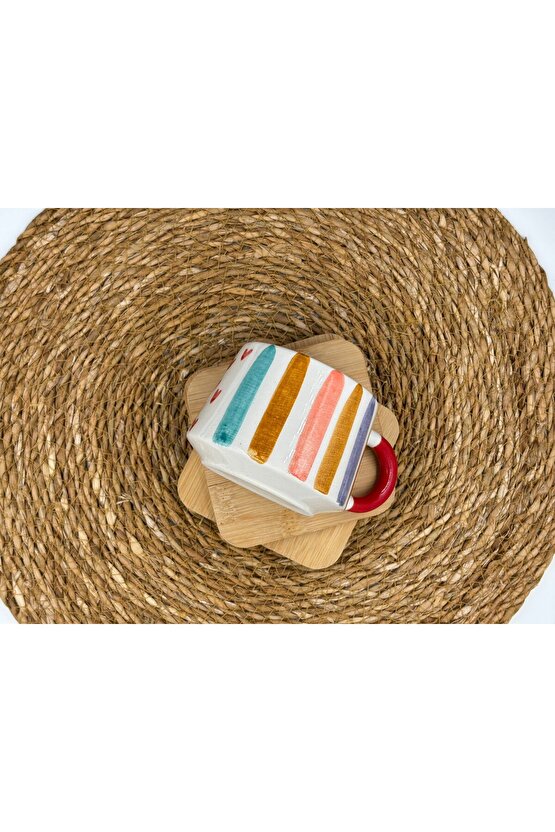 2 Adet El Yapımı Seramik Kupa