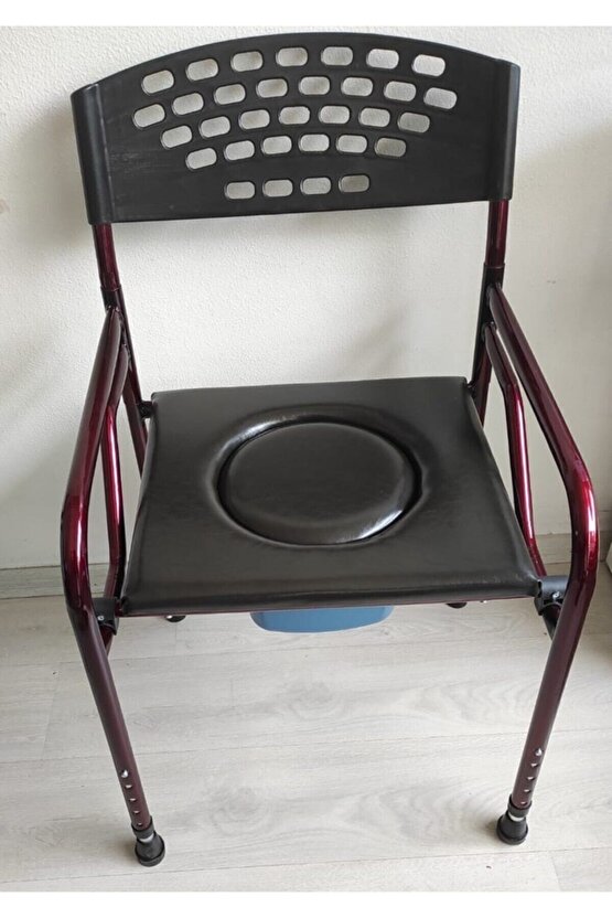 Deri Döşemeli Hasta Tuvaleti Klozeti Sandalyesi