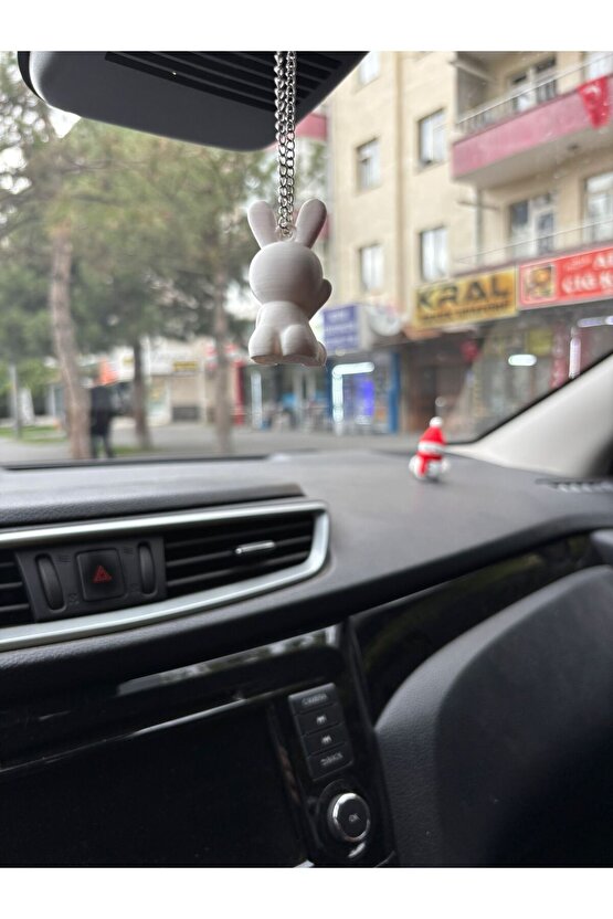 Şirin Tavşan Figürü - Dikiz Aynası Süsü Eğlenceli Aksesuar
