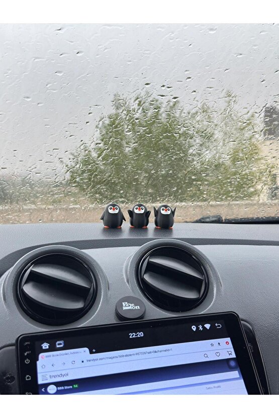 Mini Penguen - Araç İçi Aksesuar Sevimli Penguenler (1 Adet)