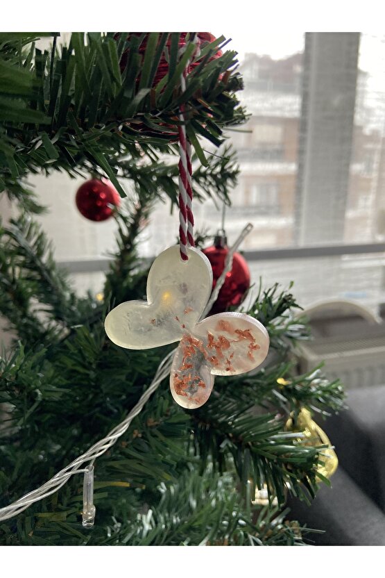 Kelebek Formunda Epoksi Yılbaşı Ağacı Süsü 2