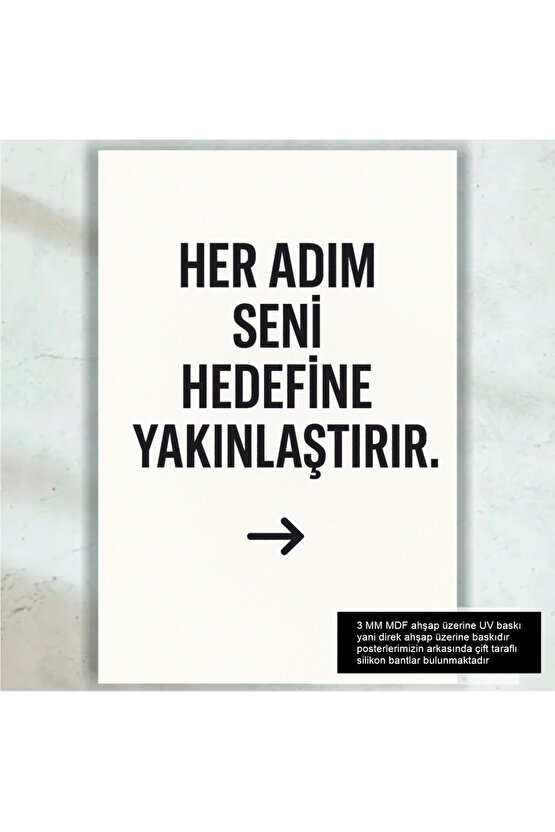 hedefe ulaşma motivasyon cesaret verici ilham veren sözler duvar yazıları retro ahşap poster tablo