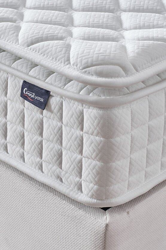 Zambak Modeli Tek Kişilik Antibakteriyel Pedli Yatak Full Ortopedik Paket Yaylı Yatak