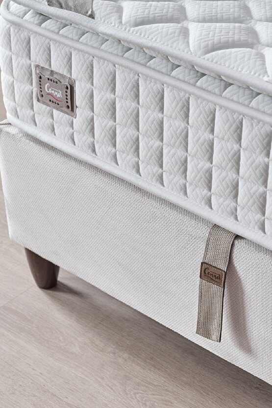 Zambak Modeli Tek Kişilik Antibakteriyel Pedli Yatak Full Ortopedik Paket Yaylı Yatak