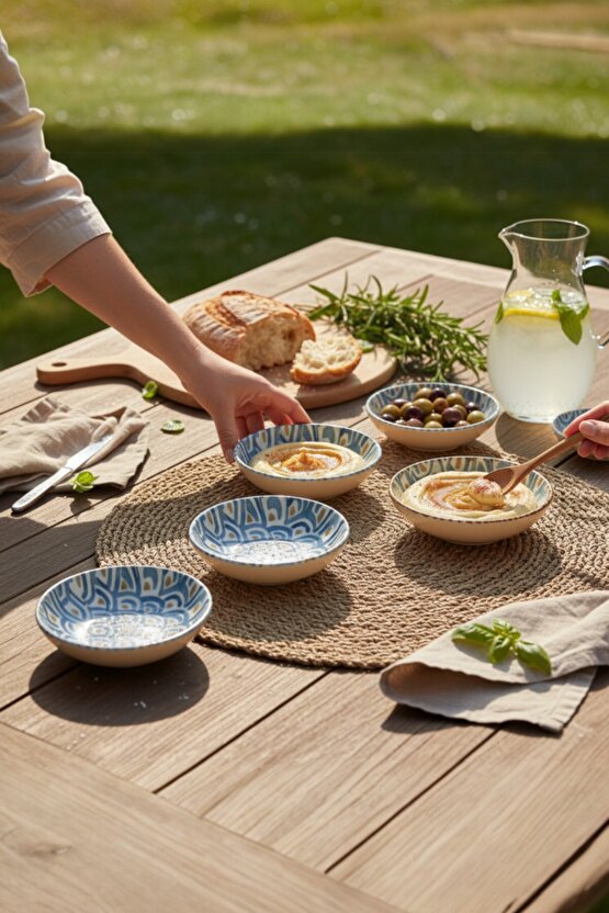 Balık Desenli 13cm Kahvaltılık  Çerezlik 6 Adet