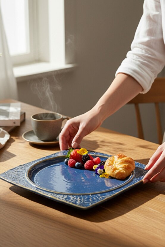 Livelli Rhea 25 cm Porselen Kare Servis Tabağı 6 Adet