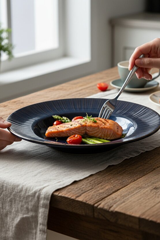 Zenith Mystic 28cm Porselen Makarna Tabağı ve Salata Tabağı