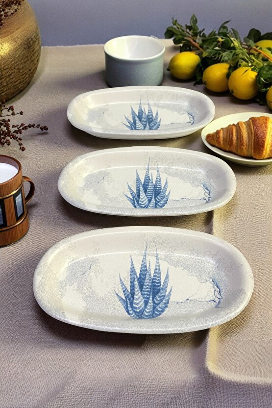 Blue Magic Hitit Kayık Tabak 16 Cm 3 Adet - 19864