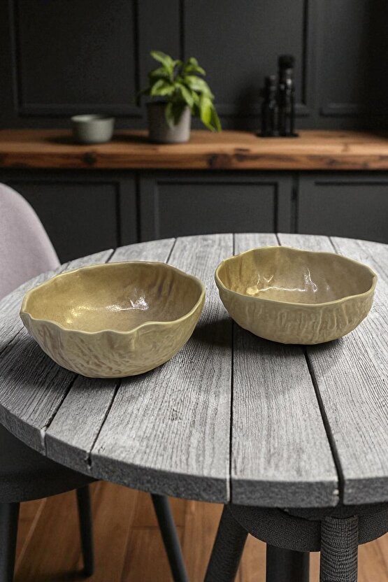 Wood 14cm Porselen Çukur Kase