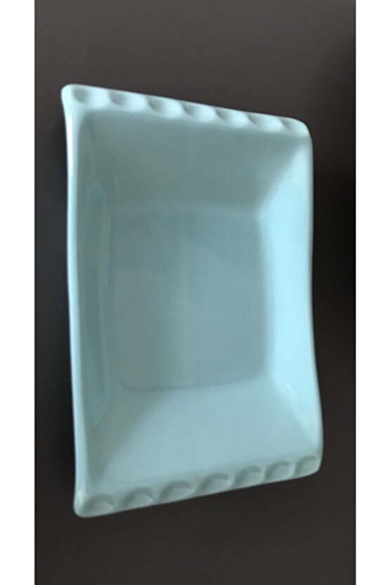 Selen Mavi Sunumluk Kayık Tabak 18 Cm