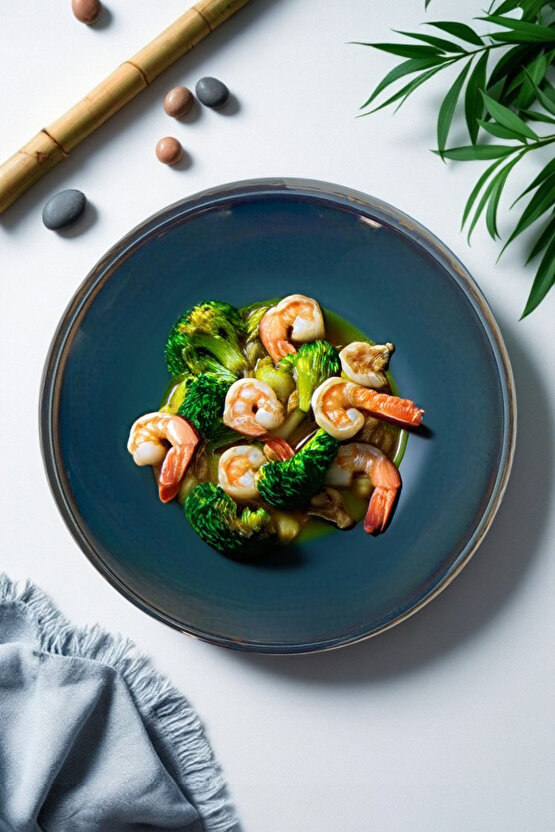 Plume Porselen 25cm Düz Servis Sunum Tabağı