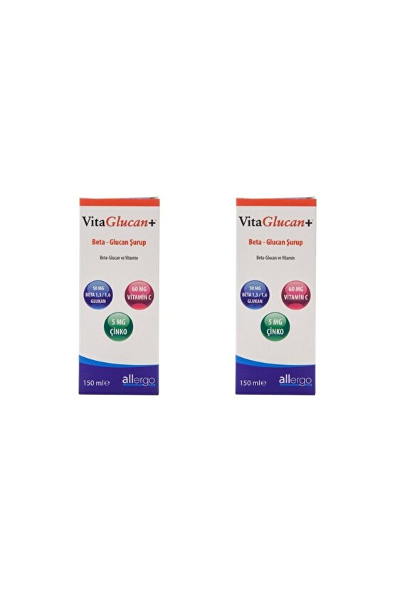 Vitaglucan Beta Glukan Ve Çinko& C Vitamini Şurup 150 Ml X 2 Adet