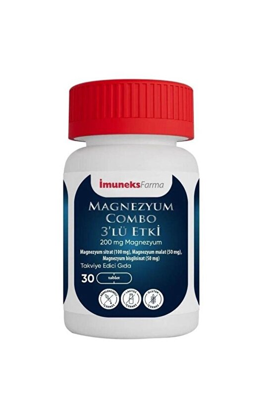 İmuneks Farma Magnezyum Combo 3lü Etki 30 Tablet