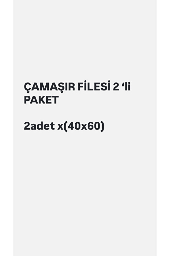 2 ADET 40X60cm ÇAMAŞIR FİLESİ