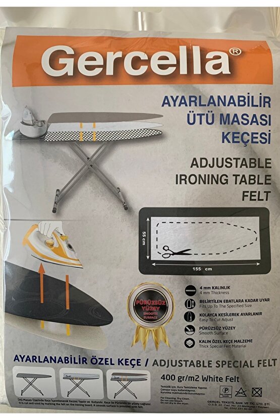 Avantajpaket: Optimum Ütü Masası Kılıfı Ayarlanabilir Ütü Masası Keçesi