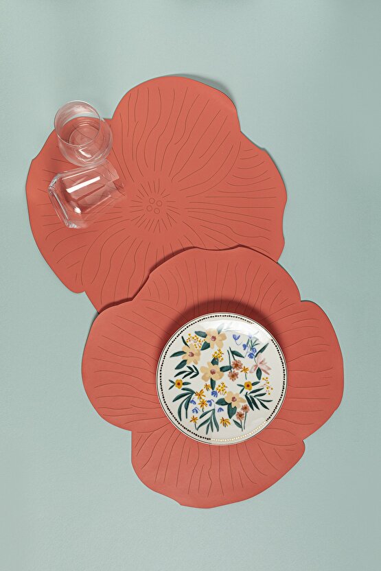 Blossom Suni Deri 2li Amerikan Servis 40 Cm Açık Pembe