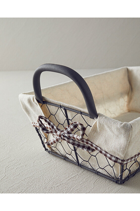 Lydia Metal Ekmek Sepeti Bej