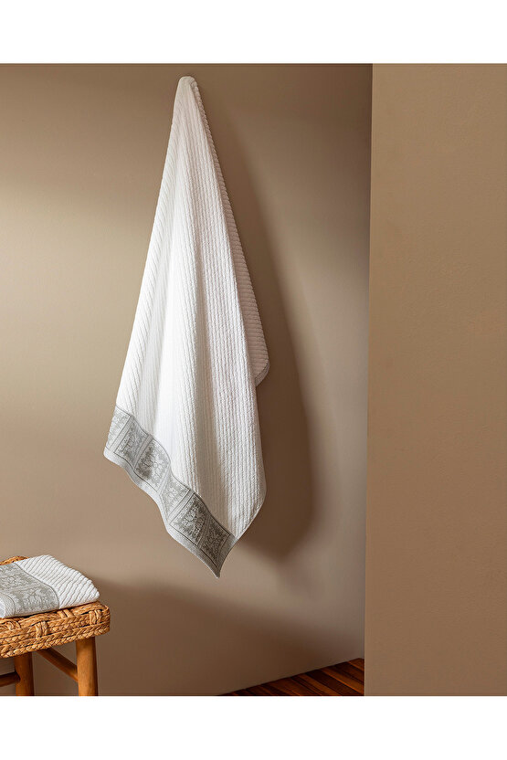 Caresse %100 Pamuk Banyo Havlusu - BeyazGri
